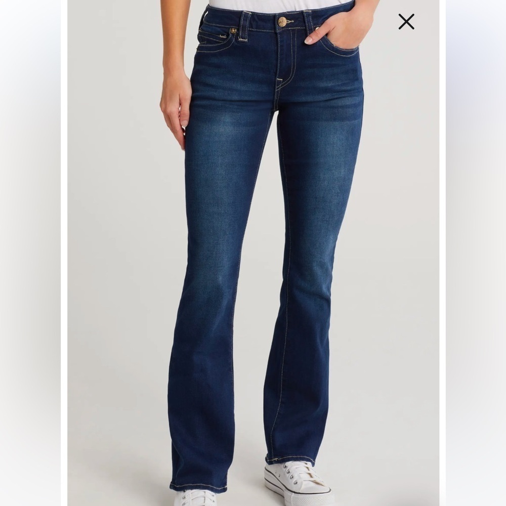 True Religion Dark Blue Bootcut Jeans, only worn once